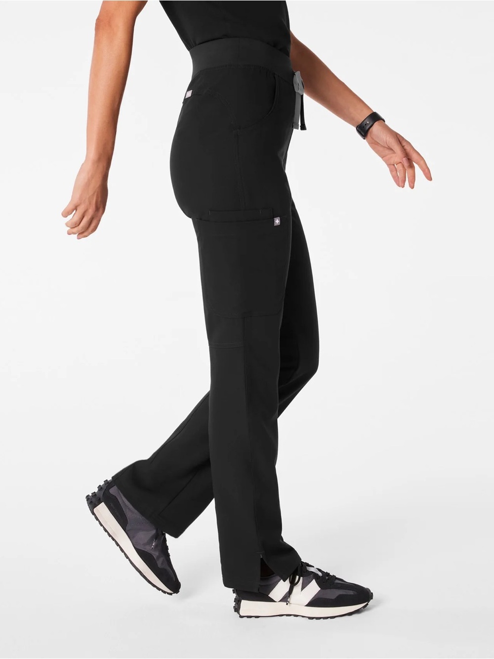 FIGS Kade High-Rise Straight-Leg Scrub Pant-Black - Medium - Picture 3 of 16